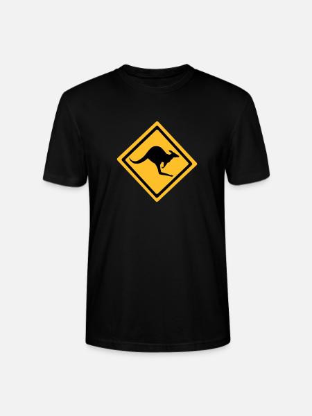 Australian Kangaroo Sign - Stanley/Stella CRAFTER Unisex Organic T-Shirt - black