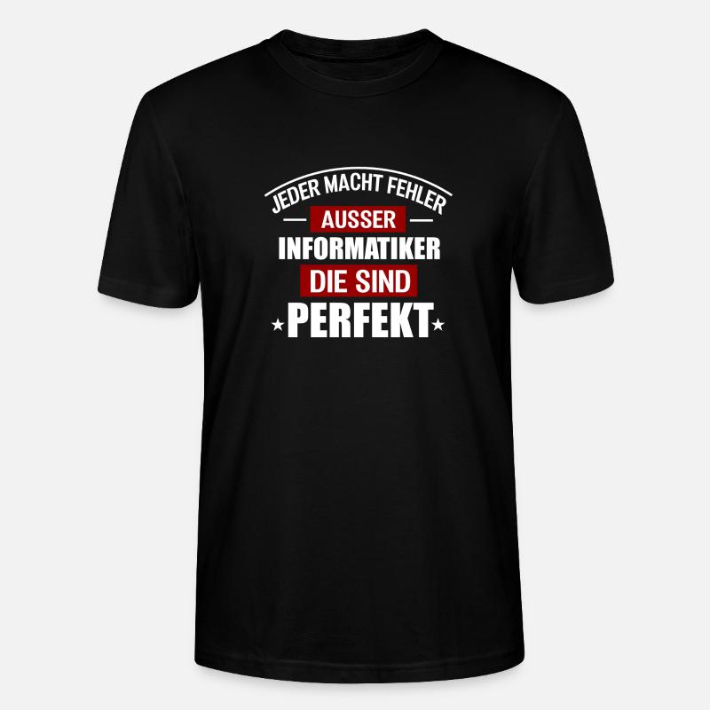 INFORMATIKER - Stanley/Stella Unisex Bio-T-Shirt CRAFTER - Schwarz