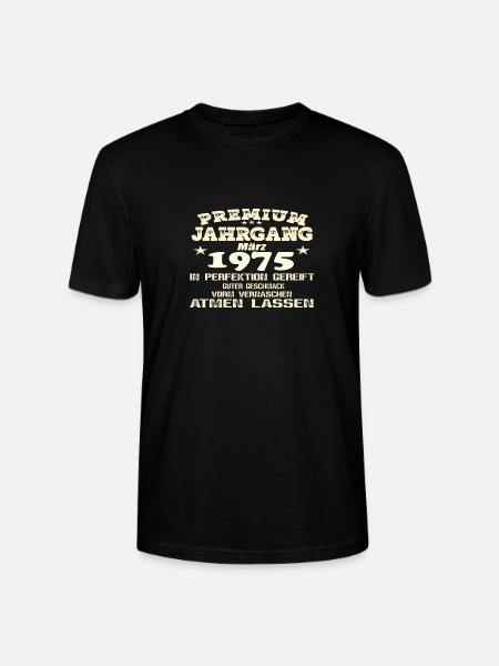 1975 Perfektion - Stanley/Stella Unisex Bio-T-Shirt CRAFTER - Schwarz