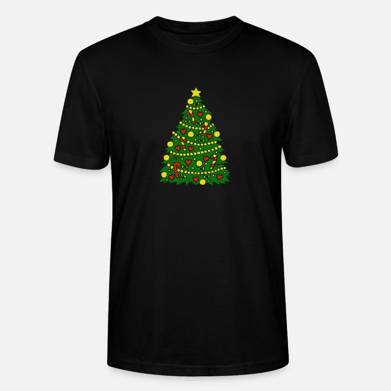 christmas_tree - Stanley/Stella Unisex Bio-T-Shirt CRAFTER - Schwarz