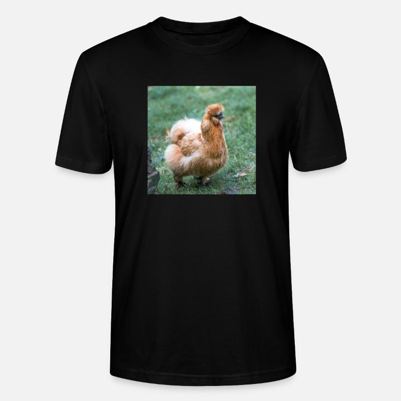 Dwarf-silky chicken (Dwarf silk chicken) - Stanley/Stella CRAFTER Unisex Organic T-Shirt - black