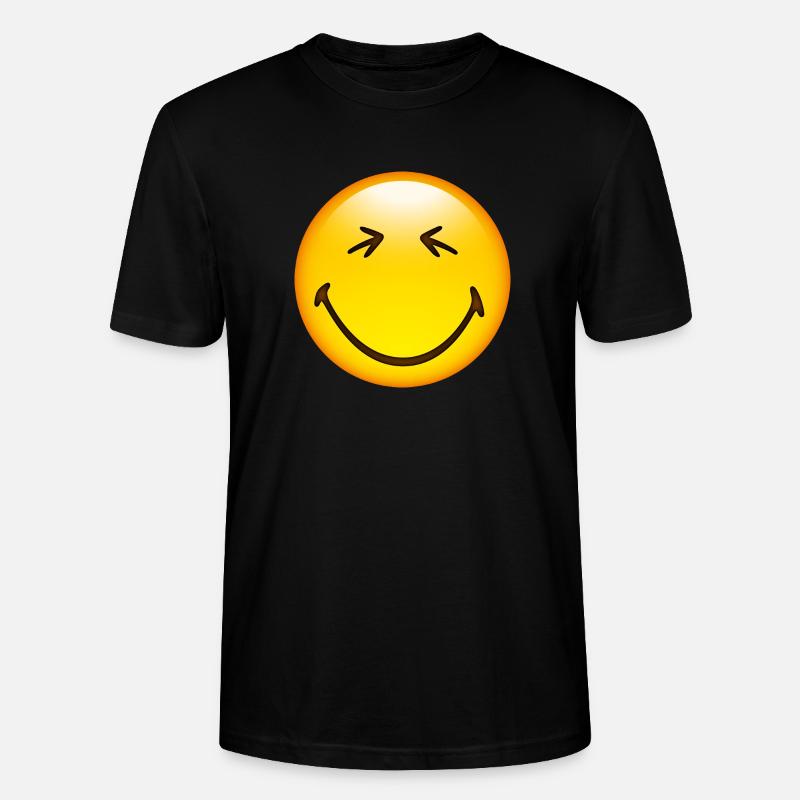 Smiley Happy - Stanley/Stella Unisex Bio-T-Shirt CRAFTER - Schwarz