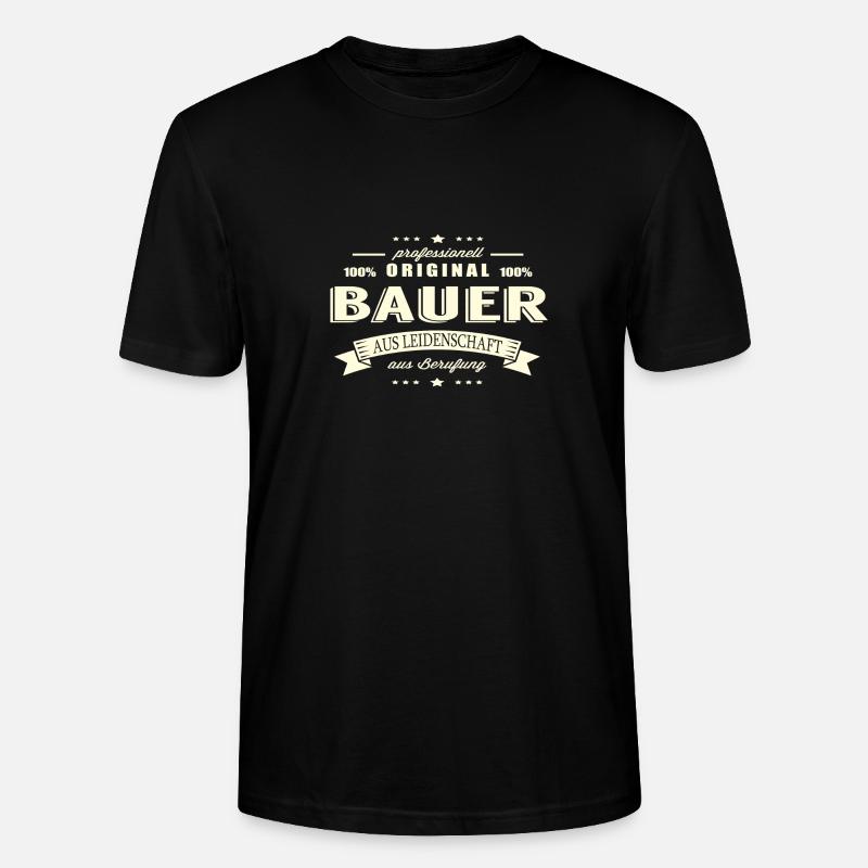 Bauer aus Leidenschaft - Stanley/Stella Unisex Bio-T-Shirt CRAFTER - Schwarz