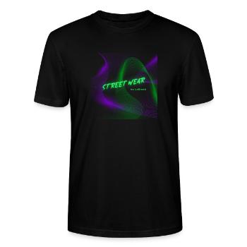 Cool street wear graphic design - Stanley/Stella CRAFTER Unisex Organic T-Shirt - black - Front - Alina (178cm) & Michal (187cm)