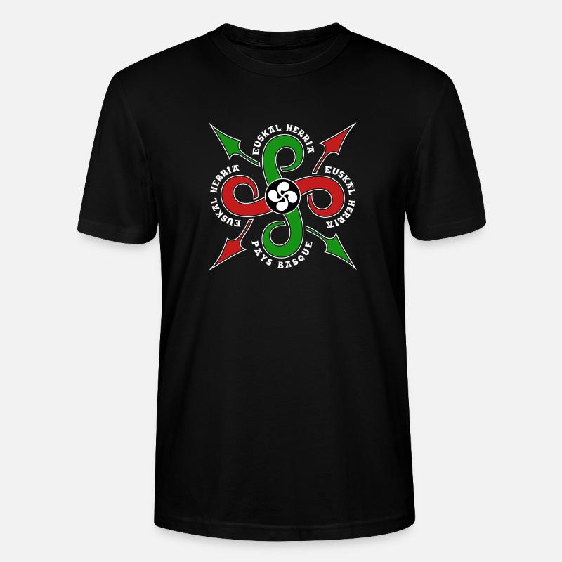 Lauburu Croix Basque - T-shirt bio CRAFTER Stanley Stella Unisexe - noir