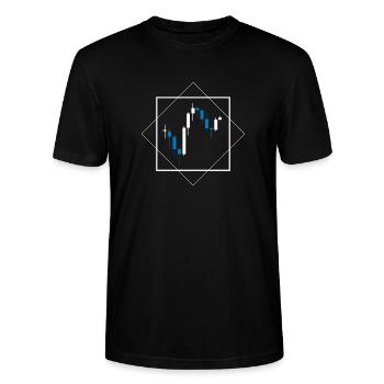 Trading Chart - Stanley/Stella Unisex Bio-T-Shirt CRAFTER - Schwarz - Vorne - Alina (178cm) & Michal (187cm)