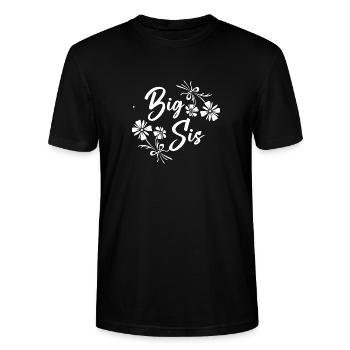 Große Schwester - Stanley/Stella Unisex Bio-T-Shirt CRAFTER - Schwarz - Vorne - Alina (178cm) & Michal (187cm)