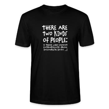 Données incomplètes Funny Science Nerd - T-shirt bio CRAFTER Stanley Stella Unisexe - noir - Devant - Alina (178cm) & Michal (187cm)