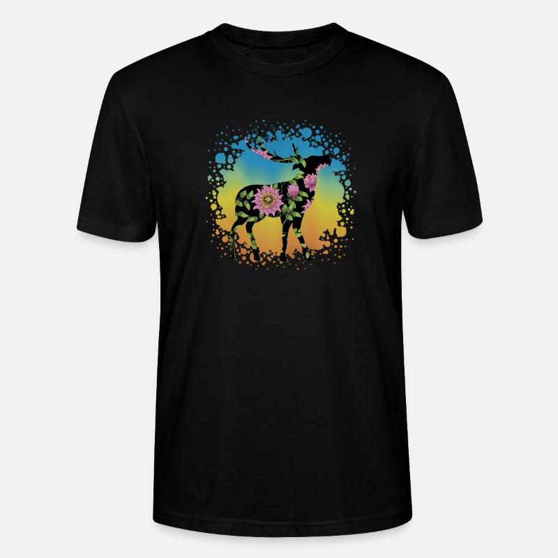Hirsch - Stanley/Stella Unisex Bio-T-Shirt CRAFTER - Schwarz