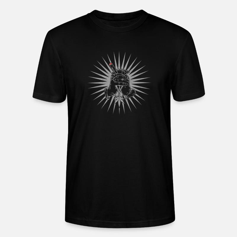 Kiffer Cannabis Zigarette - Stanley/Stella Unisex Bio-T-Shirt CRAFTER - Schwarz