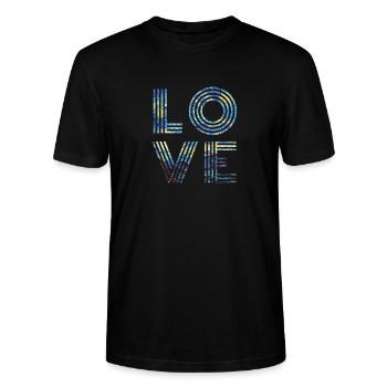 Love, Van Gogh - Stanley/Stella Unisex Bio-T-Shirt CRAFTER - Schwarz - Vorne - Alina (178cm) & Michal (187cm)
