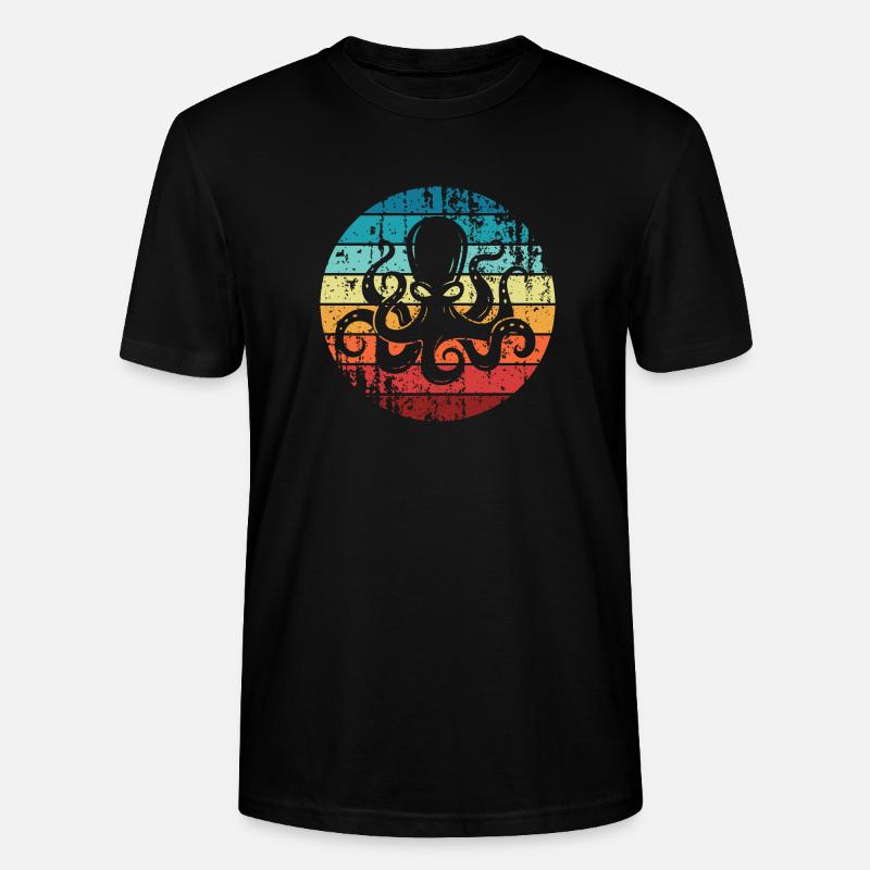 octopus octopuses squid squid - Stanley/Stella CRAFTER Unisex Organic T-Shirt - black