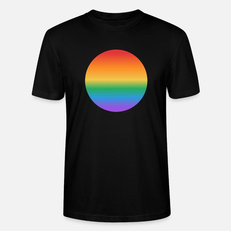 Rainbow gradient circle - Stanley/Stella CRAFTER Unisex Organic T-Shirt - black