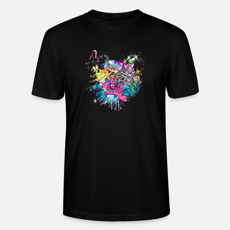Graffitti - Stanley/Stella Unisex Bio-T-Shirt CRAFTER - Schwarz