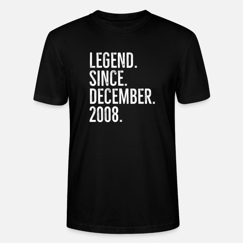 Légende depuis décembre 2008 - T-shirt bio CRAFTER Stanley Stella Unisexe - noir