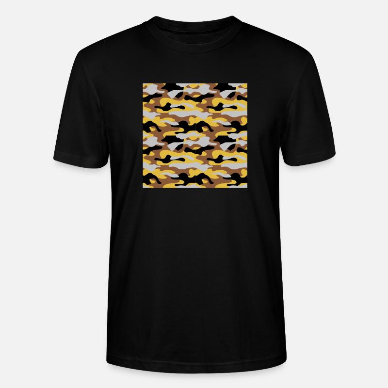 Camouflage 02 - Stanley/Stella Unisex Bio-T-Shirt CRAFTER - Schwarz