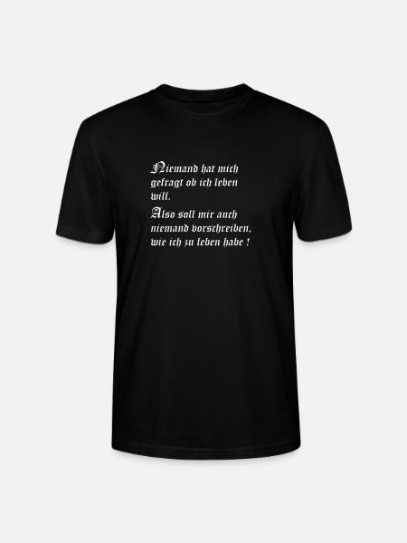 Leben - Stanley/Stella Unisex Bio-T-Shirt CRAFTER - Schwarz