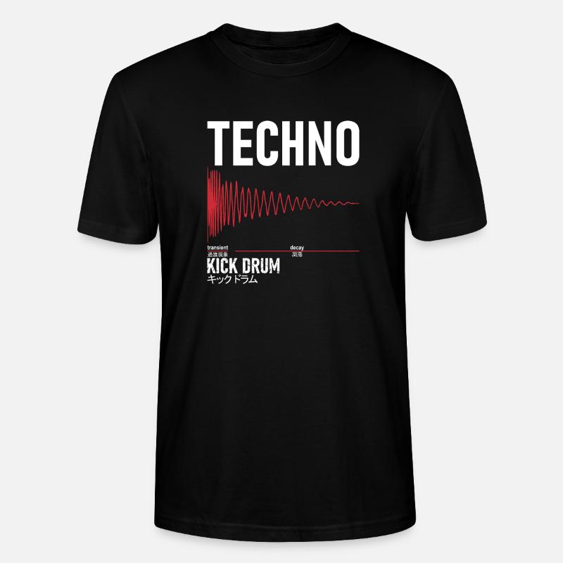 Techno Kick Drum - キックドラム - Stanley/Stella Unisex Bio-T-Shirt CRAFTER - Schwarz