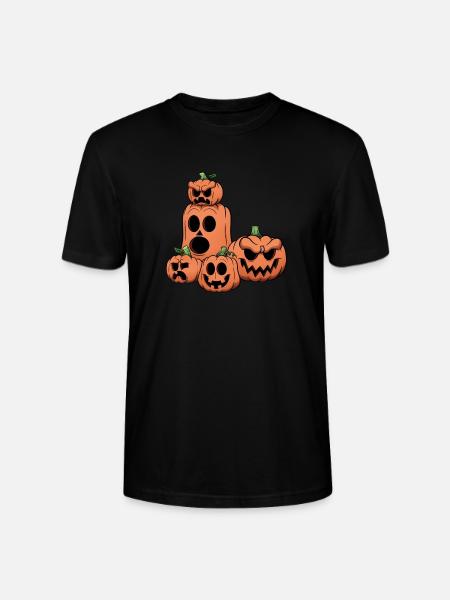 Halloween Pumpkins - Stanley/Stella CRAFTER Unisex Organic T-Shirt - black