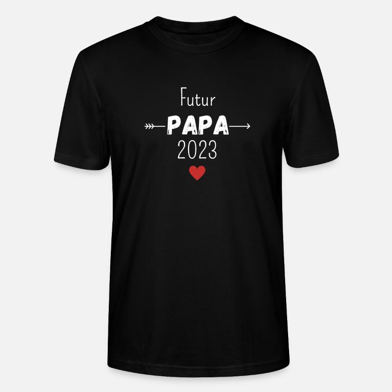 Futur papa 2023 - T-shirt bio CRAFTER Stanley Stella Unisexe - noir