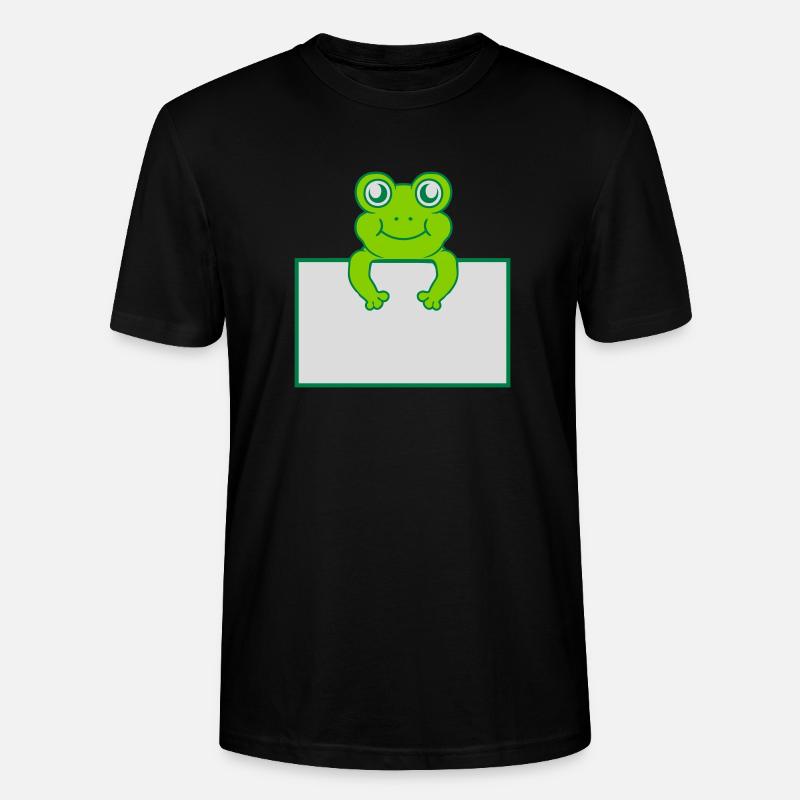 Text present frog shield - Stanley/Stella CRAFTER Unisex Organic T-Shirt - black