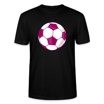 Fußball Fußballer Fan WM - Stanley/Stella Unisex Bio-T-Shirt CRAFTER - Schwarz - Vorne - Alina (178cm) & Michal (187cm)