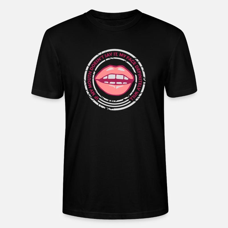 my face definitely will - Stanley/Stella Unisex Bio-T-Shirt CRAFTER - Schwarz