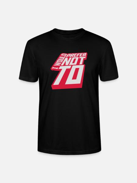 I prefer not to - Stanley/Stella CRAFTER Unisex Organic T-Shirt - black