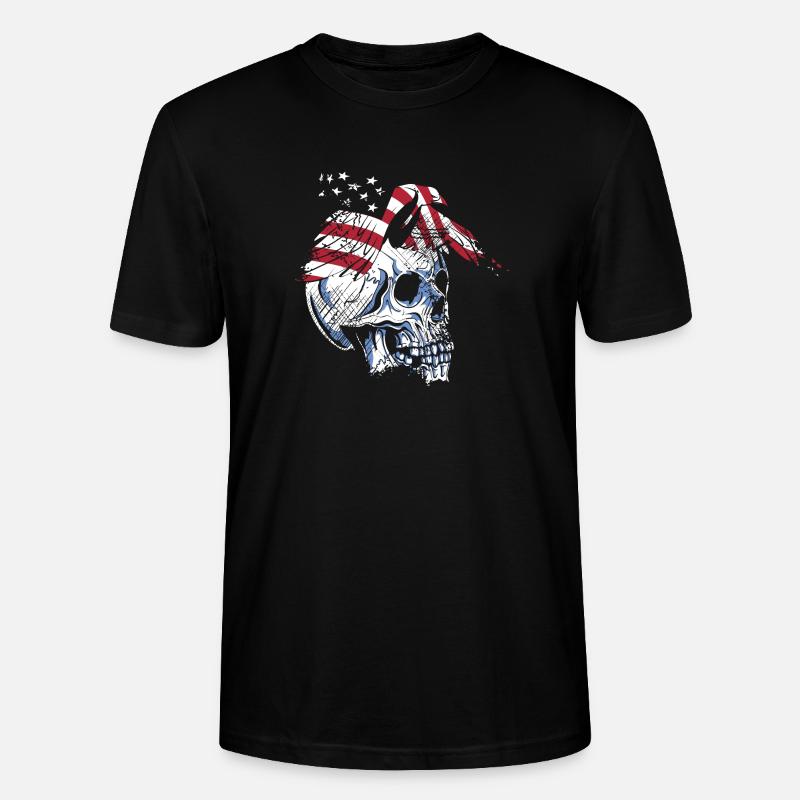 skull eagle - Stanley/Stella Unisex Bio-T-Shirt CRAFTER - Schwarz