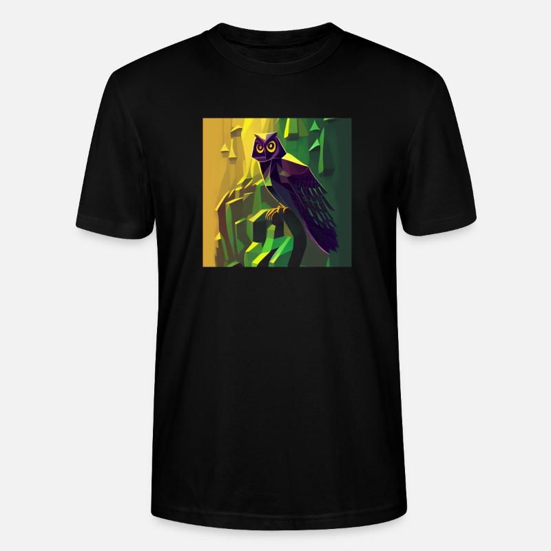 Eule Kunst 1 - Stanley/Stella Unisex Bio-T-Shirt CRAFTER - Schwarz