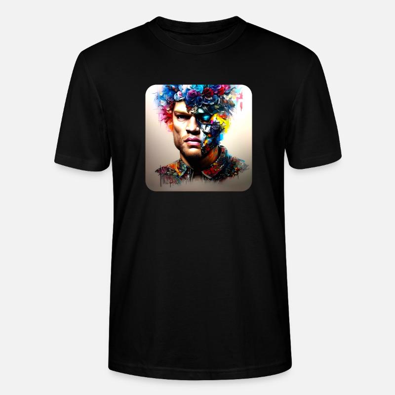 His deep rolling - Stanley/Stella CRAFTER Unisex Organic T-Shirt - black