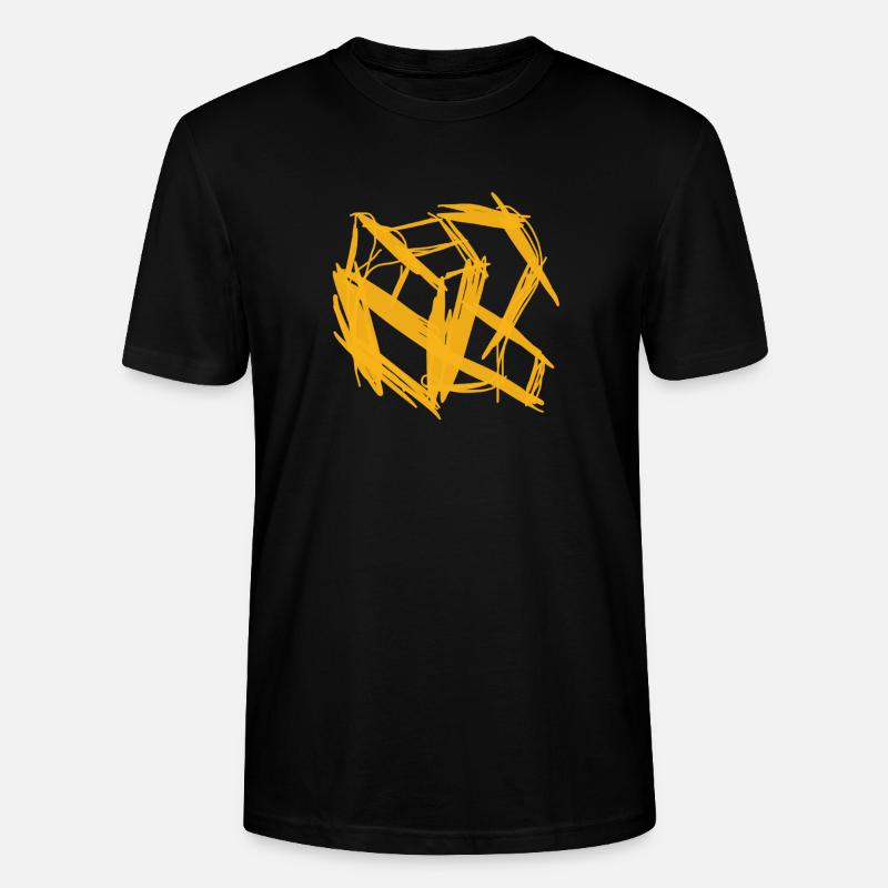 Cube orange - T-shirt bio CRAFTER Stanley Stella Unisexe - noir