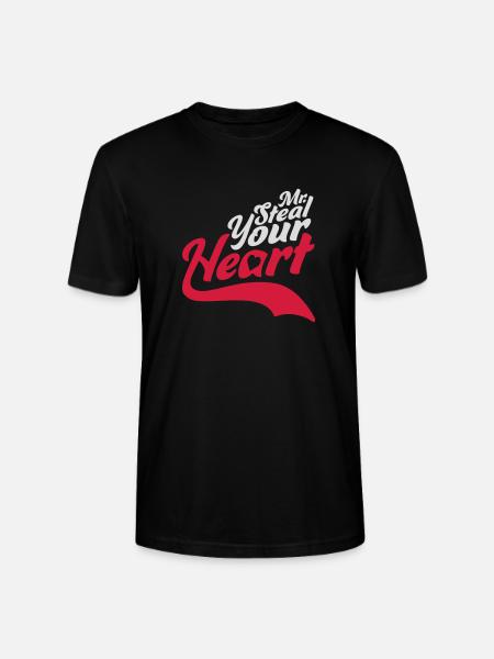 Mr steal your heart - Stanley/Stella CRAFTER Unisex Organic T-Shirt - black