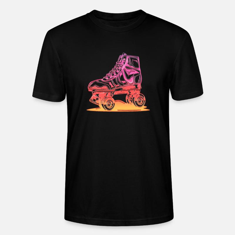 rollerblades rollerblade skates rollerskates retro - Stanley/Stella CRAFTER Unisex Organic T-Shirt - black