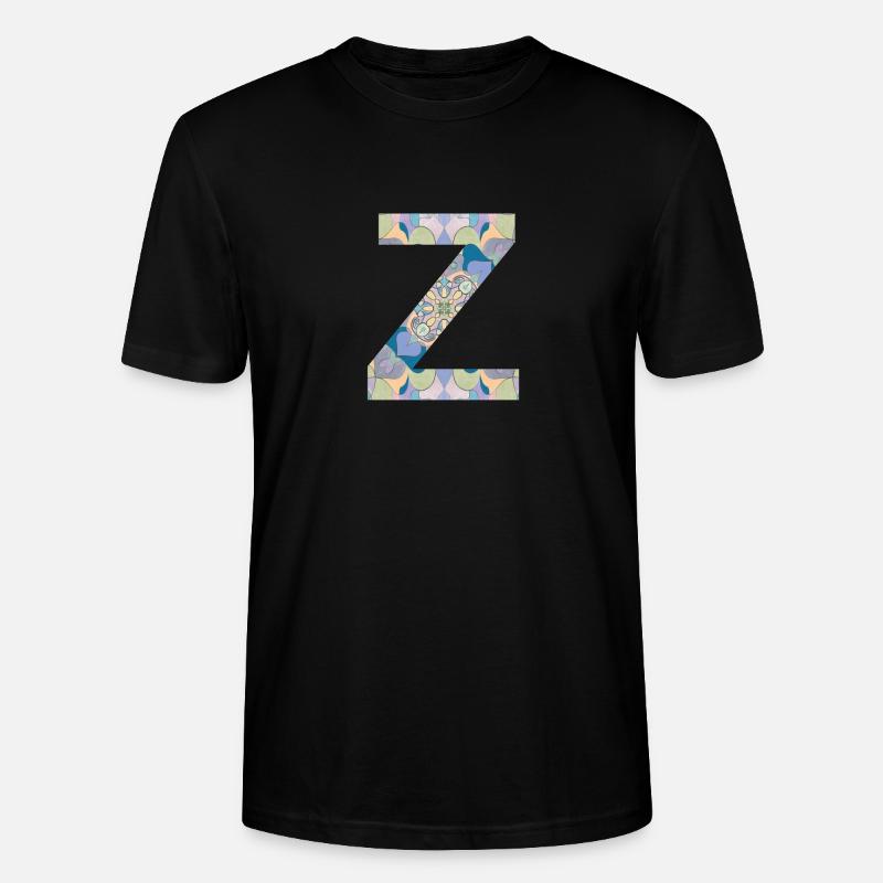 Buchstabe Z im Mandala - Stanley/Stella Unisex Bio-T-Shirt CRAFTER - Schwarz