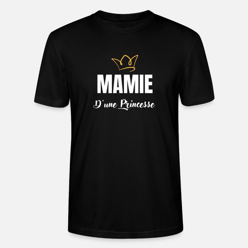 mamie d'une princesse - T-shirt bio CRAFTER Stanley Stella Unisexe - noir