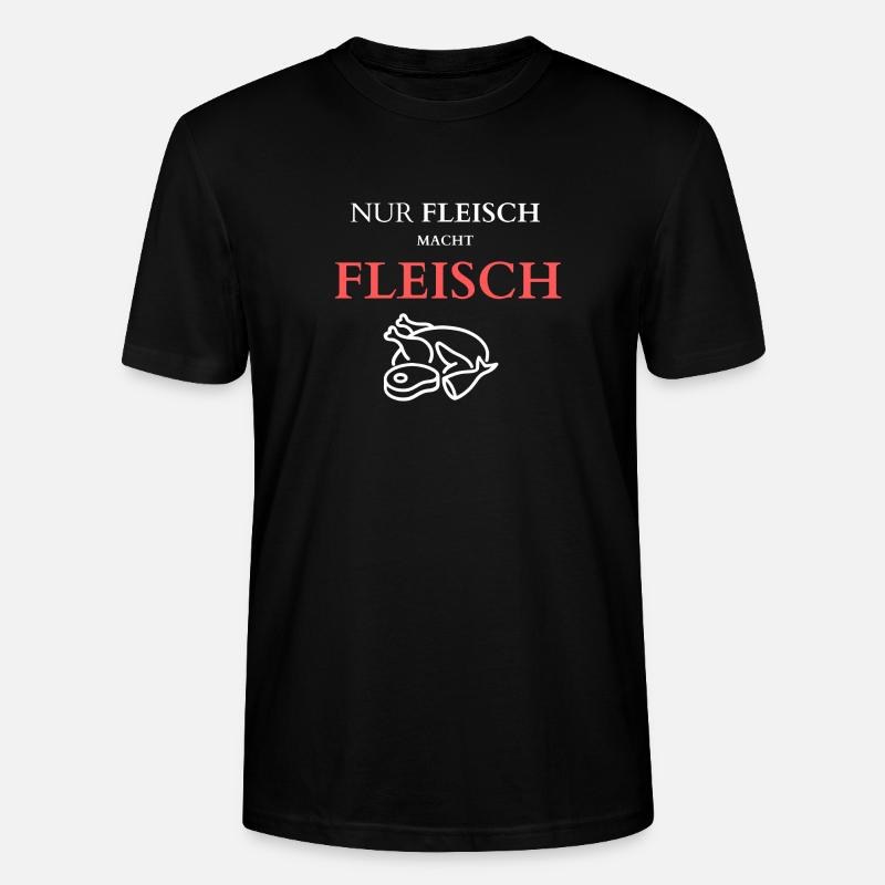 Nur Fleisch macht Fleisch - Stanley/Stella Unisex Bio-T-Shirt CRAFTER - Schwarz
