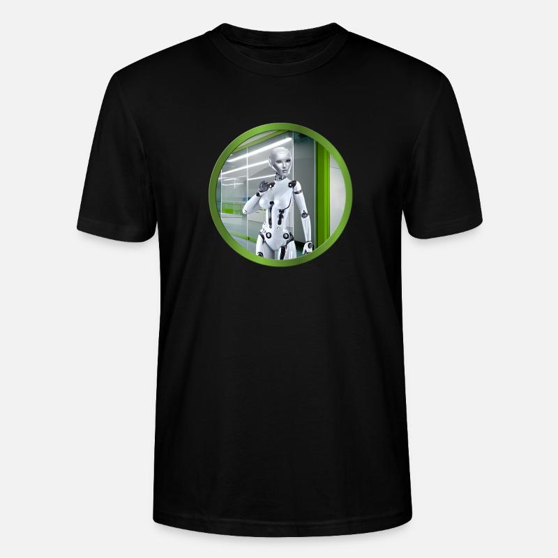 KI Roboter - Stanley/Stella Unisex Bio-T-Shirt CRAFTER - Schwarz