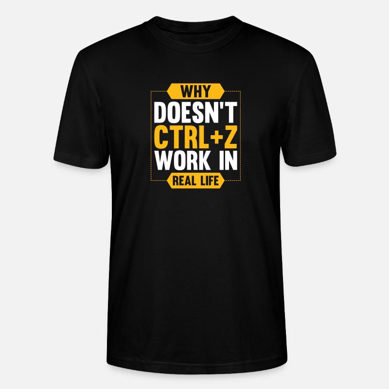 Geschenkprogrammierer PC STRG Z Computer - Stanley/Stella Unisex Bio-T-Shirt CRAFTER - Schwarz