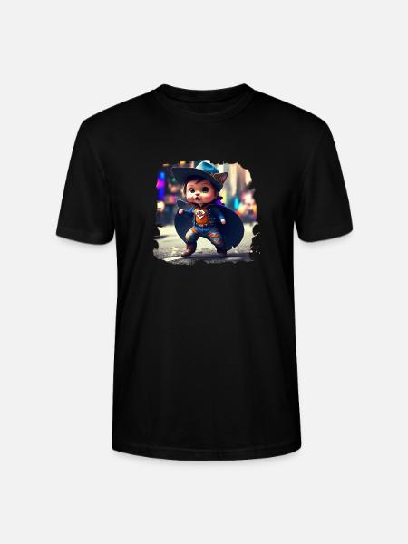 Super Katze - Stanley/Stella Unisex Bio-T-Shirt CRAFTER - Schwarz