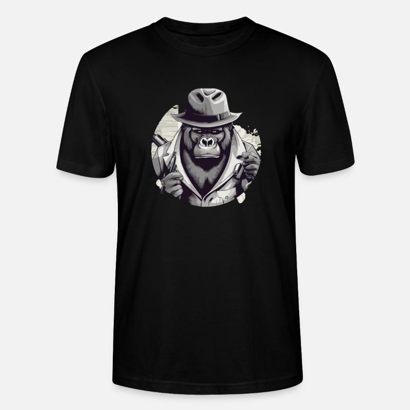 Le gorille - T-shirt bio CRAFTER Stanley Stella Unisexe - noir