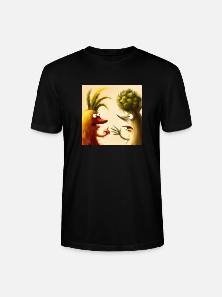 AI Shirt - Talking vegetables. - Stanley/Stella Unisex Bio-T-Shirt CRAFTER - Schwarz
