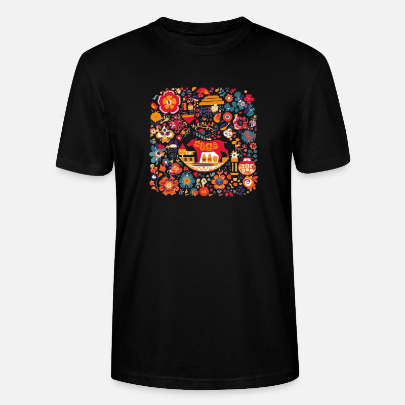 Traditionelles spanisches Design - Stanley/Stella Unisex Bio-T-Shirt CRAFTER - Schwarz