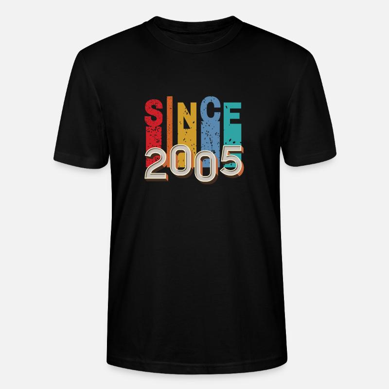 Seit 2005 retro - Stanley/Stella Unisex Bio-T-Shirt CRAFTER - Schwarz