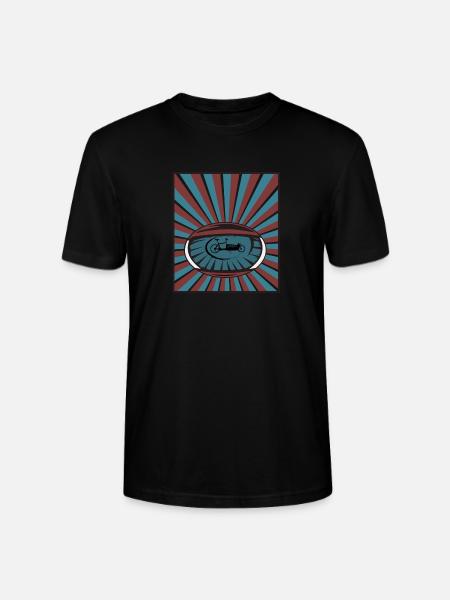 Ladcykel i øjet med bjælker - Stanley Stella CRAFTER unisex økologisk-T-shirt - sort