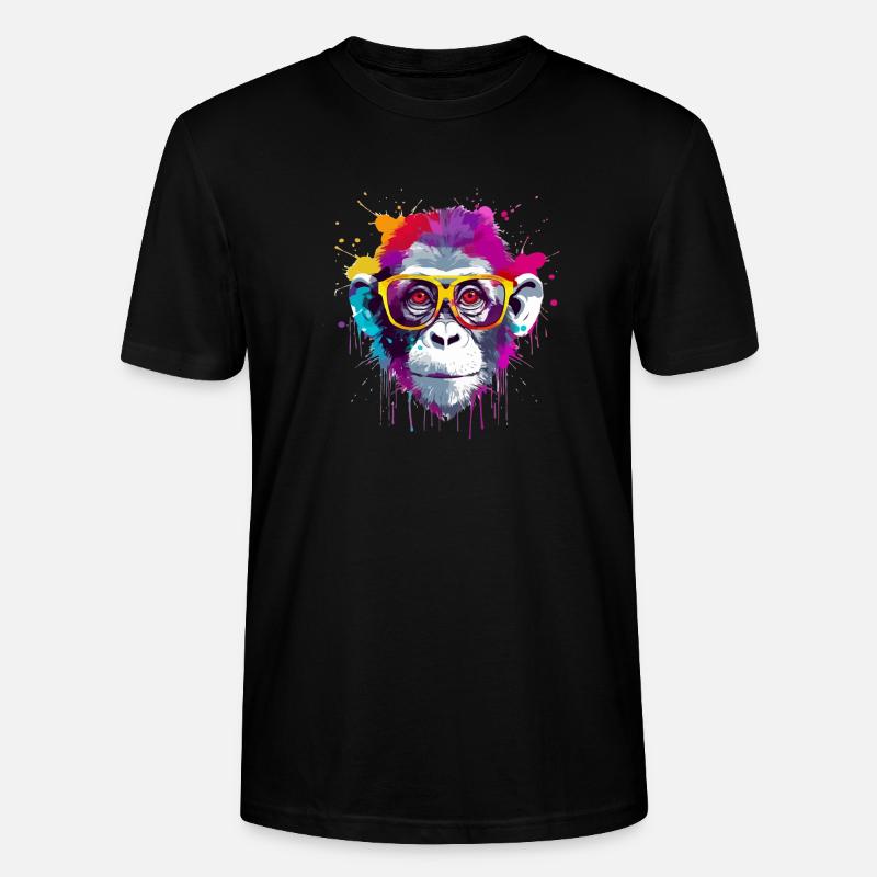 Ben der Affe - Stanley/Stella Unisex Bio-T-Shirt CRAFTER - Schwarz