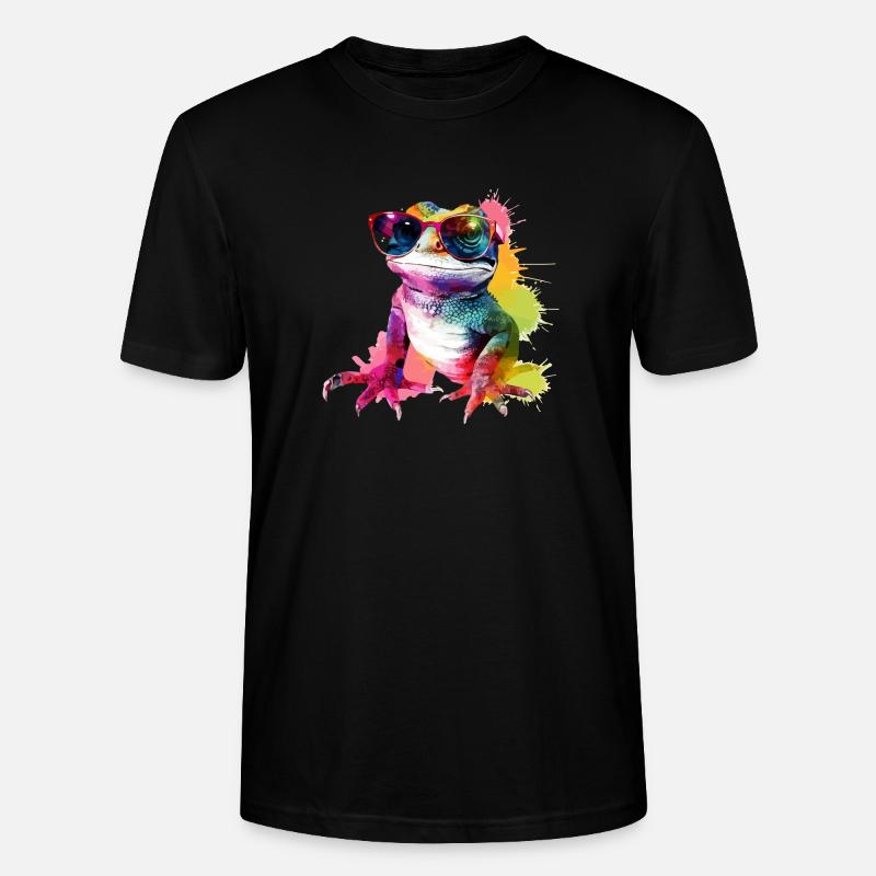 Rako die Eidechse - Stanley/Stella Unisex Bio-T-Shirt CRAFTER - Schwarz