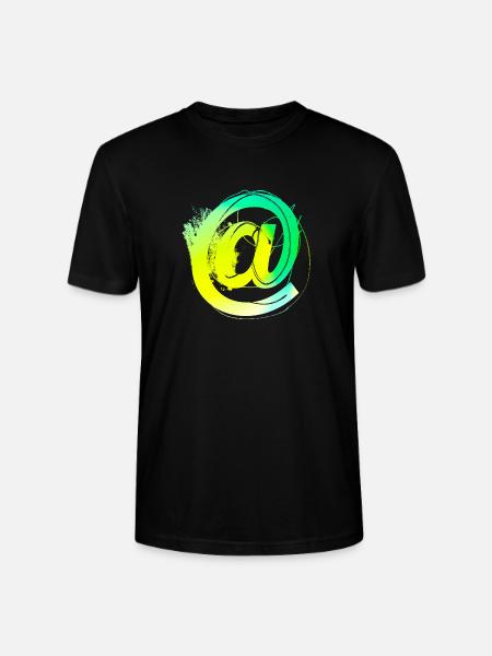 internet email www funny meme grunge tech leters - Stanley/Stella CRAFTER Unisex Organic T-Shirt - black