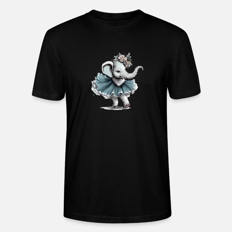 Zouzou l'éléphant au tutu - T-shirt bio CRAFTER Stanley Stella Unisexe - noir
