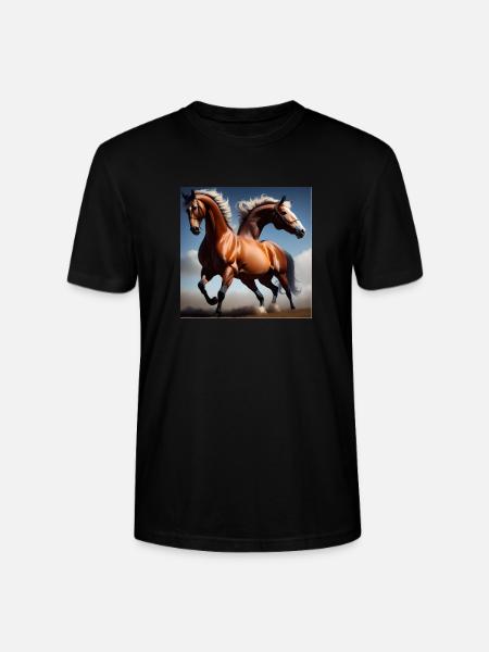 Wildpferde Hemd - Stanley/Stella Unisex Bio-T-Shirt CRAFTER - Schwarz